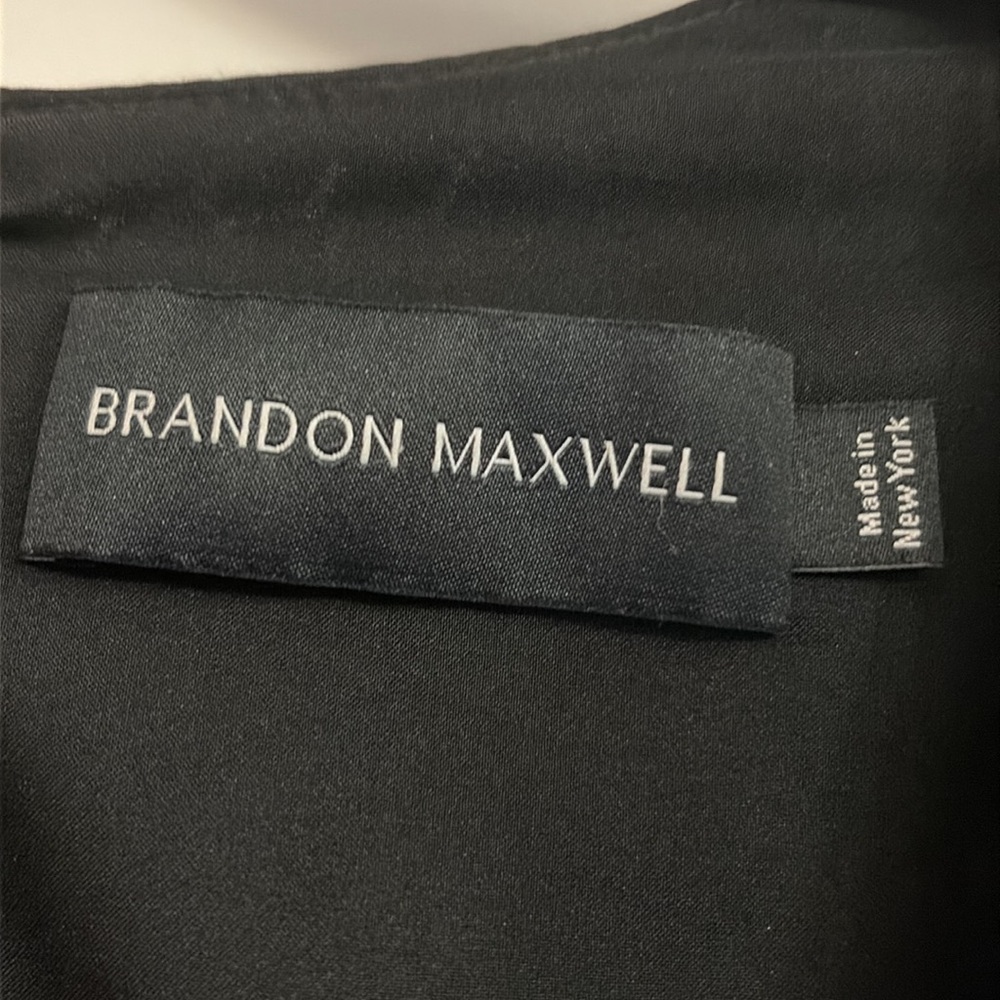 STUNNING HIGH END DESIGNER BRANDON MAXWELL Black tie gown in pristine condition - Picture 7 of 11